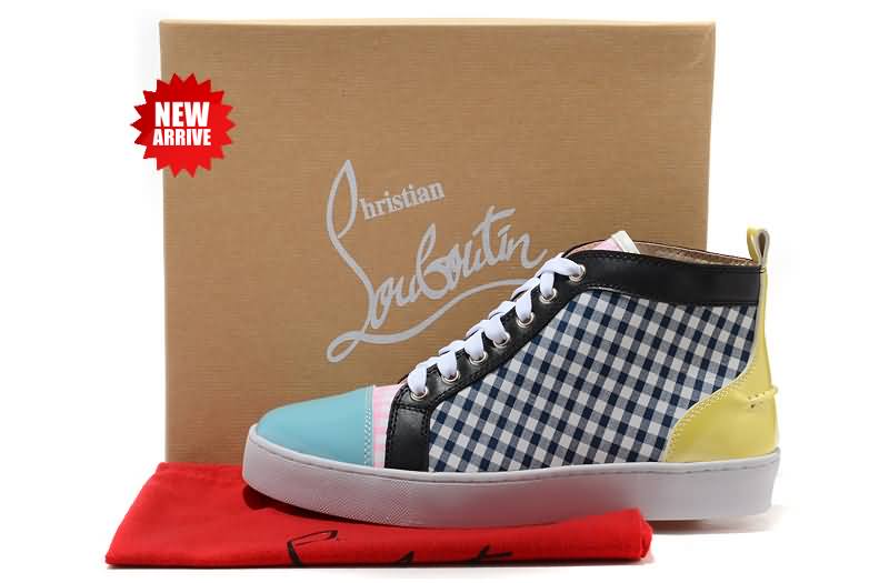 Christian Louboutin Sneakers Louis Flats Patent Leather Shoes Navy
